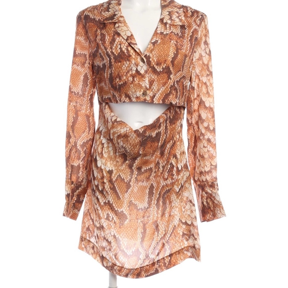 Nanushka Brown Snake Pattern Top - image 1